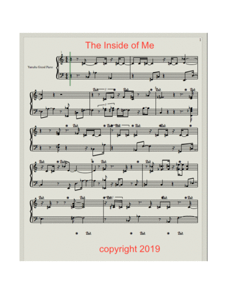 The Inside Of Me Sheet Music