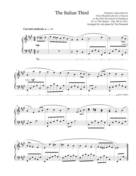 The Italian Third Sheet Music