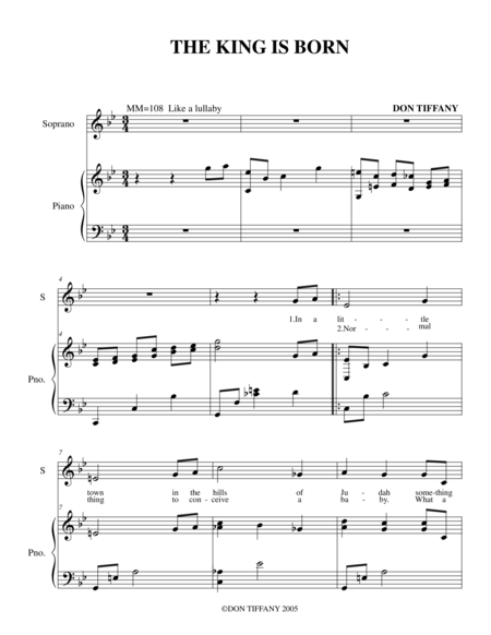 The King Is Born Sheet Music