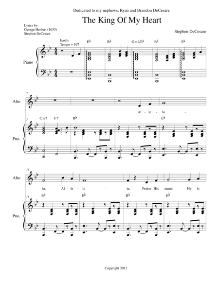 The King Of My Heart Sheet Music