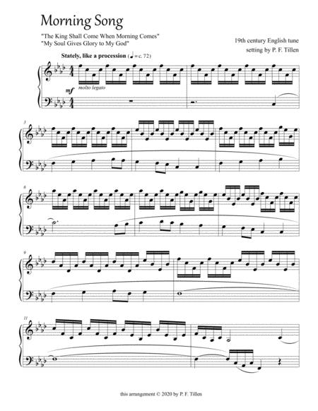 The King Shall Come Morning Song Sheet Music