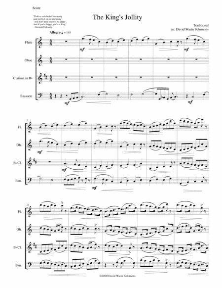 The Kings Jollity For Wind Quartet Sheet Music