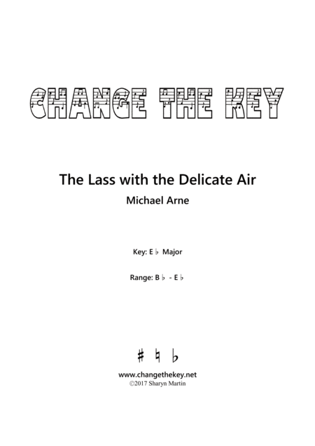 Free Sheet Music The Lass With The Delicate Air Eb Major