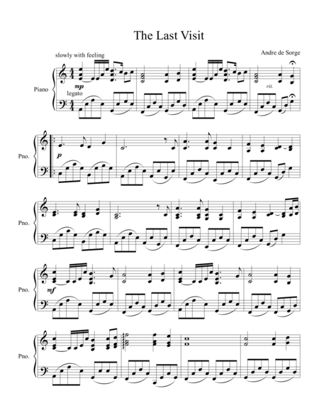 The Last Visit Sheet Music