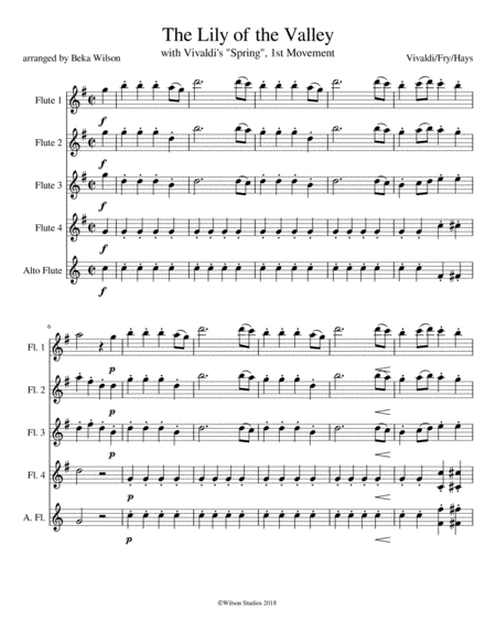 The Lily Of The Valley With Vivaldis Spring Sheet Music