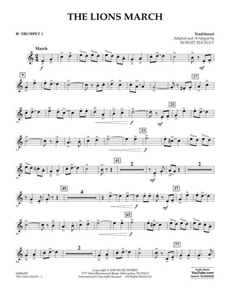 Free Sheet Music The Lions March Arr Robert Buckley Bb Trumpet 1