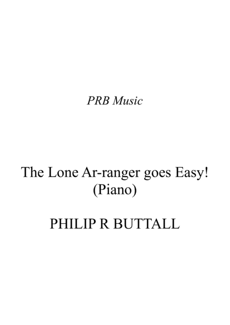 The Lone Ar Ranger Goes Easy Piano Solo Sheet Music