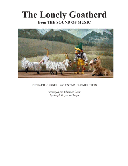 The Lonely Goatherd From The Sound Of Music For Clarinet Choir Sheet Music