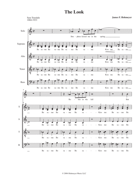 Free Sheet Music The Look