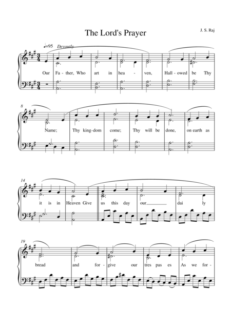 Free Sheet Music The Lords Prayer For Choir