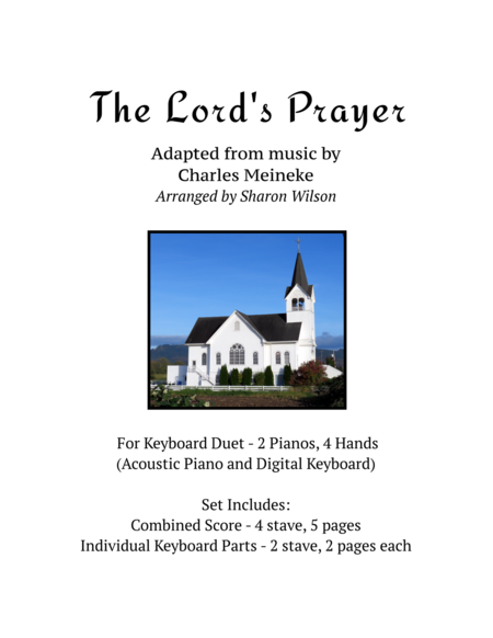 Free Sheet Music The Lords Prayer Keyboard Duet 2 Pianos 4 Hands