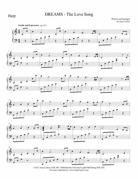 Free Sheet Music The Love Song Chamber Ensemble From Dreams The Love Within
