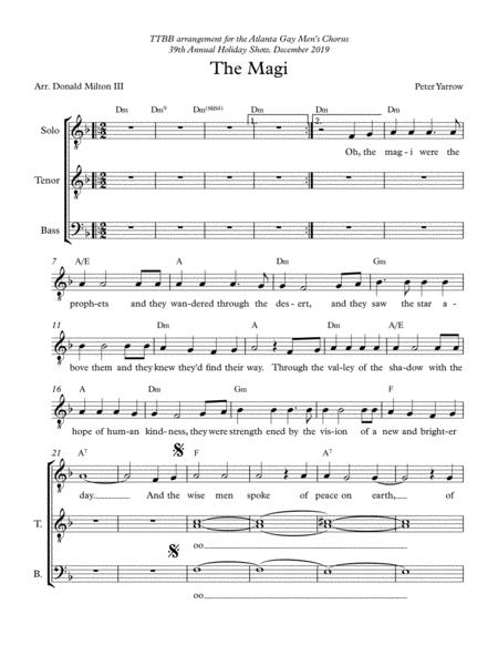 Free Sheet Music The Magi