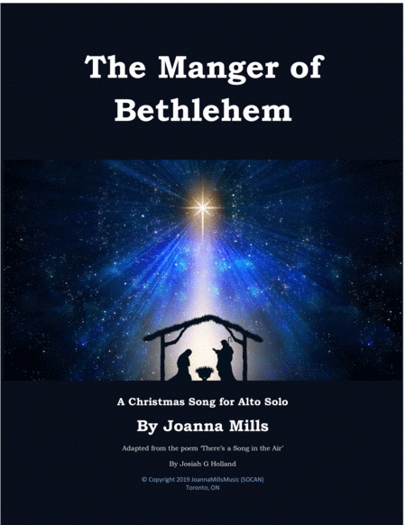 The Manger Of Bethlehem Alto Vocal Solo Sheet Music