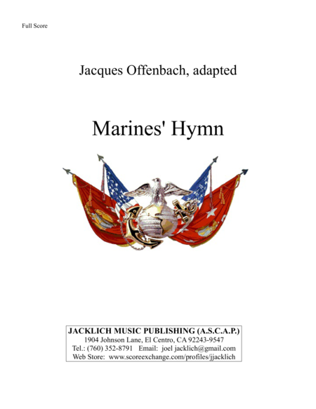 Free Sheet Music The Marines Hymn From The Halls Of Montezuma