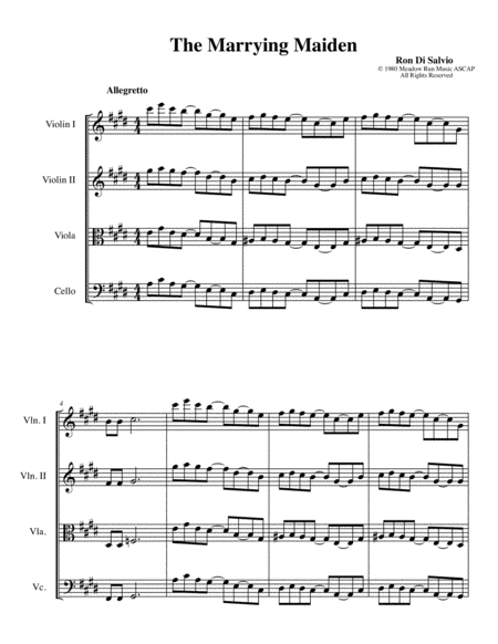 The Marrying Maiden Sheet Music