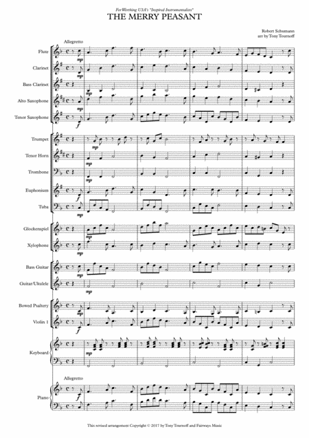 Free Sheet Music The Merry Peasant Mixed Ensemble