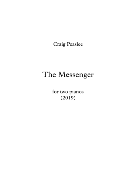 The Messenger For 2 Pianos Full Score And Parts Sheet Music