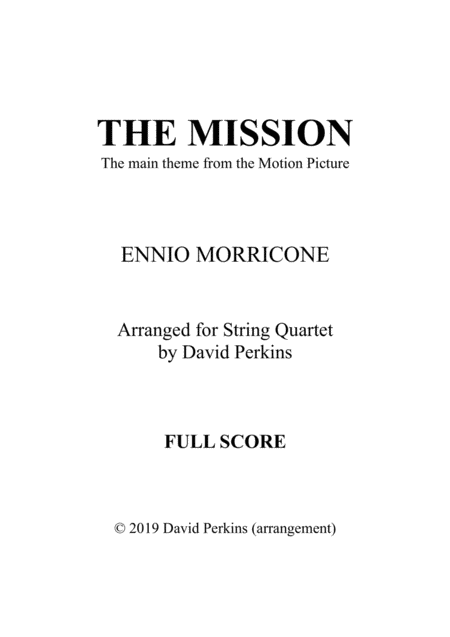 Free Sheet Music The Mission