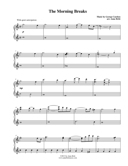 The Morning Breaks Sheet Music