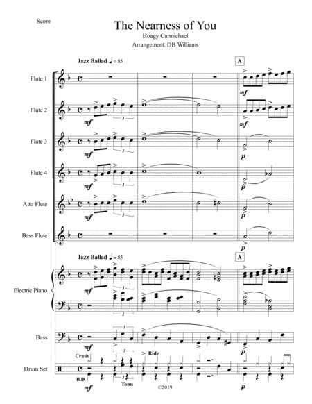 The Nearness Of You Flute Choir Sheet Music