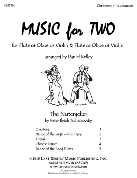 The Nutcracker Duet For Flute Or Oboe Or Violin Flute Or Oboe Or Violin Music For Two Sheet Music