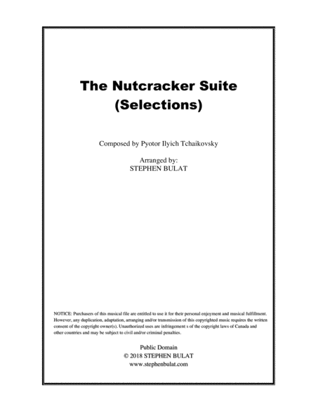 The Nutcracker Suite Selections Lead Sheet Melody Chords In Original Keys Sheet Music