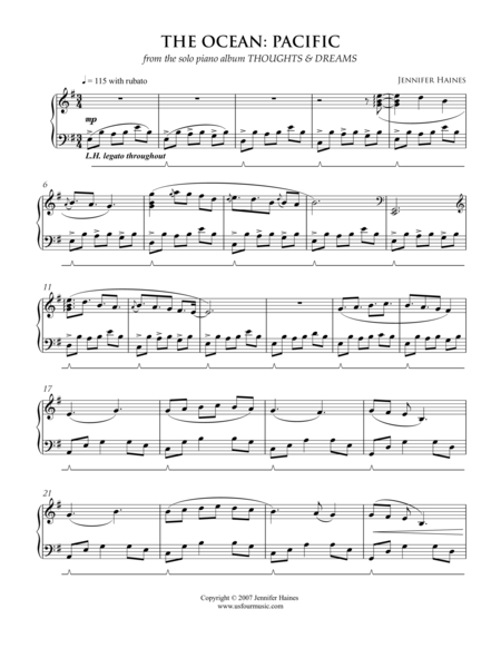 Free Sheet Music The Ocean Pacific