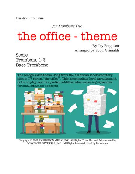 Free Sheet Music The Office Theme For Trombone Trio