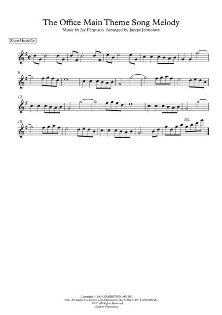 The Office Theme For Violin Sheet Music