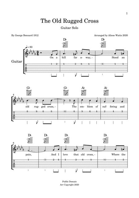 The Old Rugged Cross Guitar Solo Sheet Music