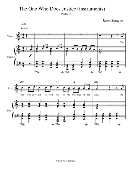 The One Who Does Justice Sheet Music