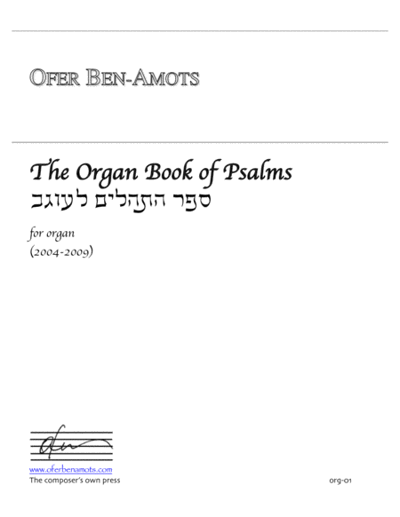 Free Sheet Music The Organ Book Of Psalms