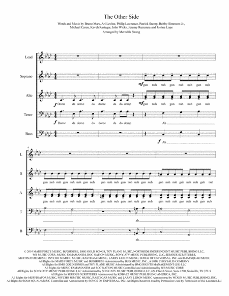 The Other Side A Cappella Sheet Music