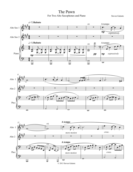 Free Sheet Music The Pawn