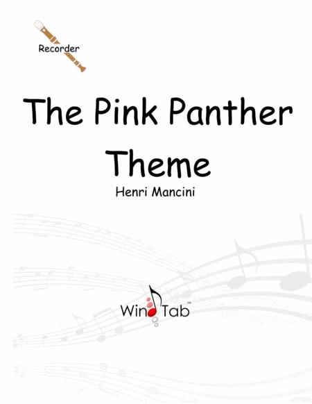 Free Sheet Music The Pink Panther Recorder Sheet Music Tab