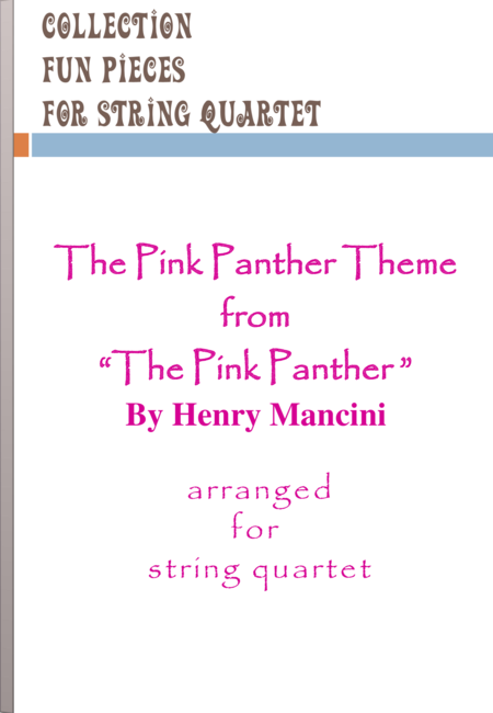 Free Sheet Music The Pink Panther Theme