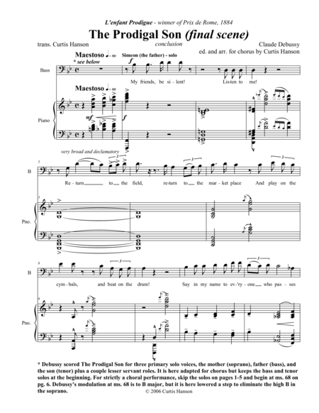 The Prodigal Son Final Scene Sheet Music