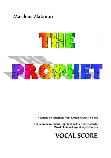 Free Sheet Music The Prophet On Excerpts From Kahlil Gibrans Book