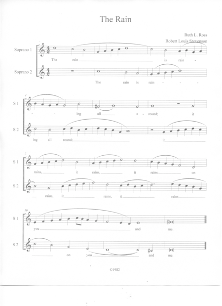 Free Sheet Music The Rain