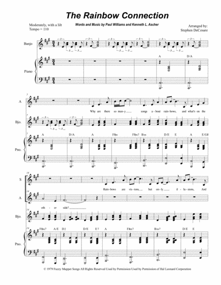 The Rainbow Connection Duet For Soprano And Alto Solo Sheet Music