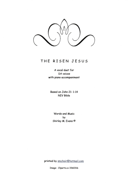 Free Sheet Music The Risen Jesus