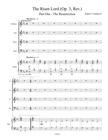 The Risen Lord A Dramatic Setting For Easter Part 1 Sheet Music