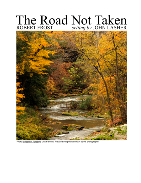 Free Sheet Music The Road Not Taken