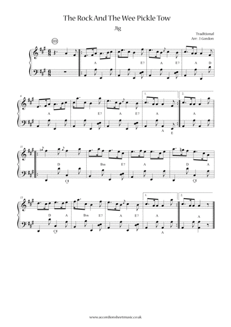 The Rock And The Wee Pickle Tow Sheet Music