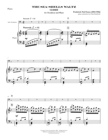 Free Sheet Music The Sea Shells Waltz For Trombone And Piano