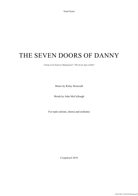 Free Sheet Music The Seven Doors Of Danny
