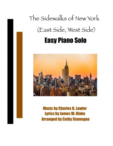 The Sidewalks Of New York East Side West Side Easy Piano Solo Sheet Music