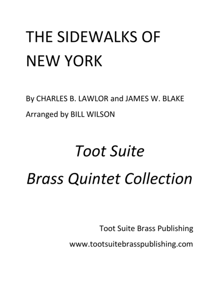 Free Sheet Music The Sidewalks Of New York