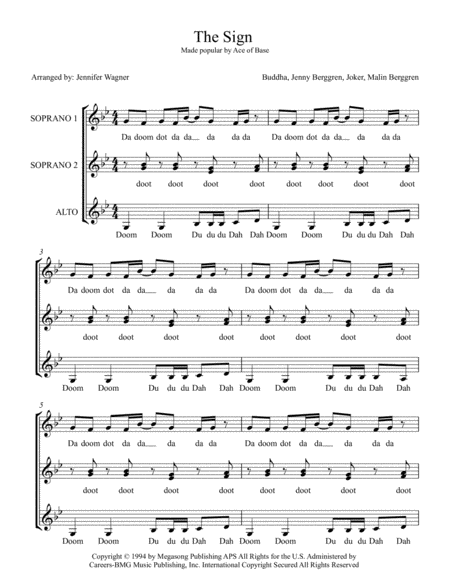 Free Sheet Music The Sign